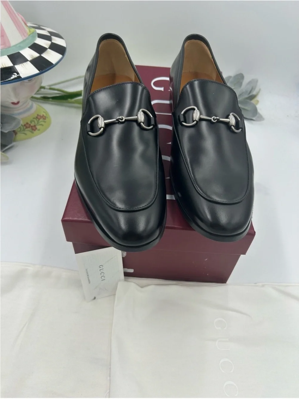 Men’s Gucci horse bit leather loafer size 10.5 fits 11.5 US made in Italy